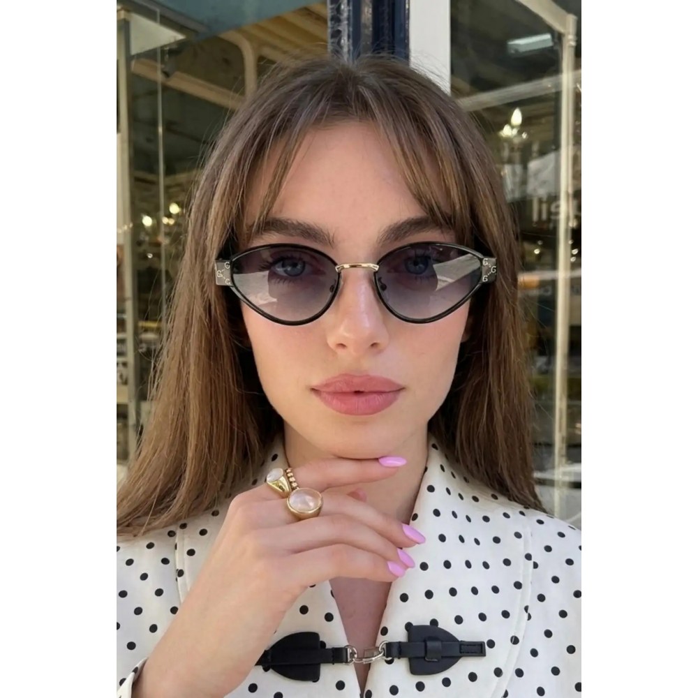 GG Noir Edda Kadın Cat Eye Trend Siyah Ultra Hafif Uv400 Filtreli Güneş Gözlüğü