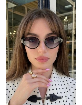 GG Noir Edda Kadın Cat Eye Trend Siyah Ultra Hafif Uv400 Filtreli Güneş Gözlüğü